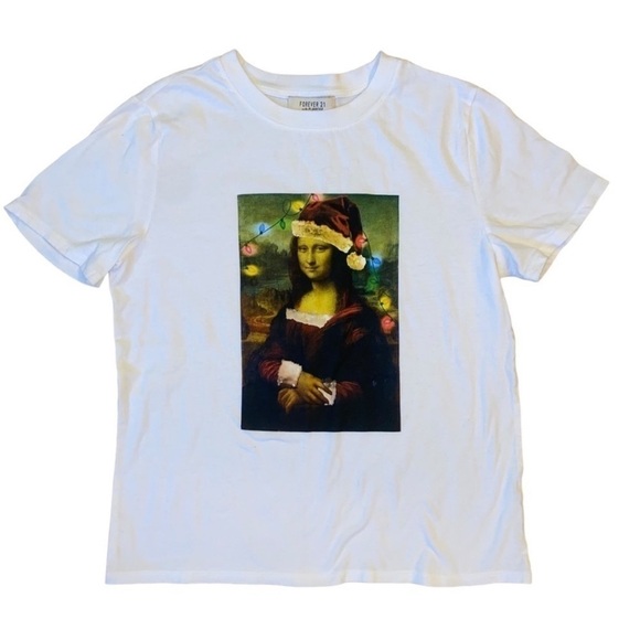 Mona Lisa Graphic Tee - White - Picture 1 of 3